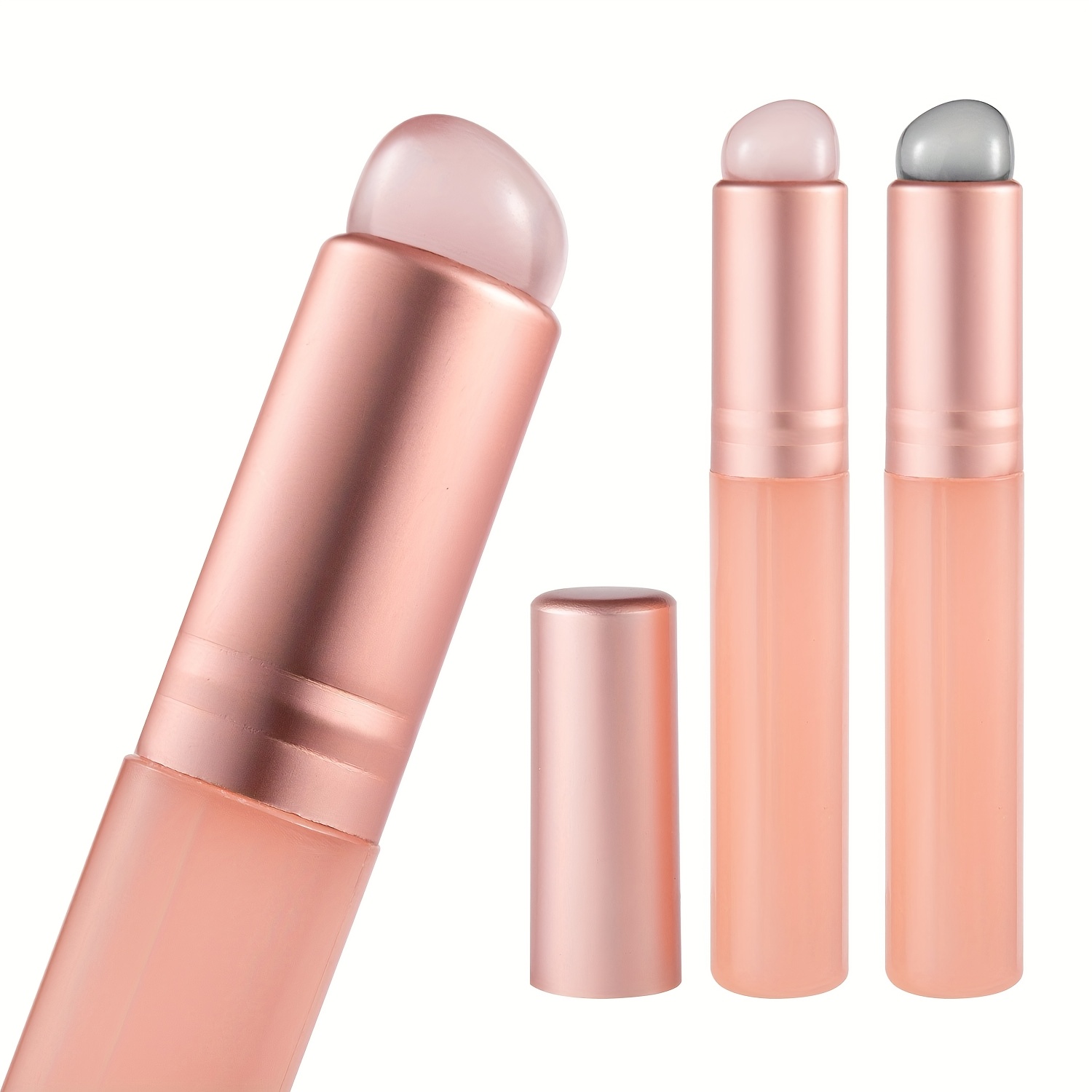 Nail Art Pink Soft - ゼリーピンクのシリコンネイルブラシ、再利用可能、柔らかい丸い先端、DIYジェルネイルポリッシュに最適、ネイルアートが大好きな女の子に最適です。