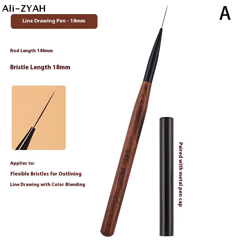 Nail Art Brush Set - 【ZYH】1/3本入りネイルアートライナーブラシセット - ライングリッドパターン描画ペン DIY UVジェルエクステンションペイント用品用