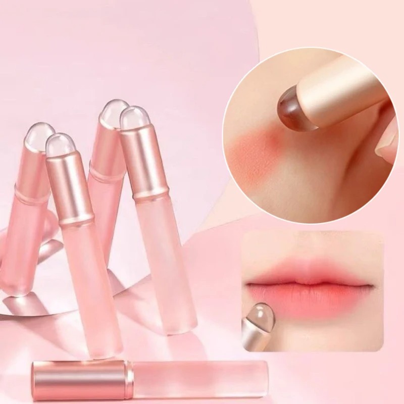 Nail Art Pink Soft - ゼリーピンクネイルアートシリコンブラシ再利用可能ミラーパウダー顔料塗布マニキュアツールソフトQ-弾性スマッジネイルブラシスティック