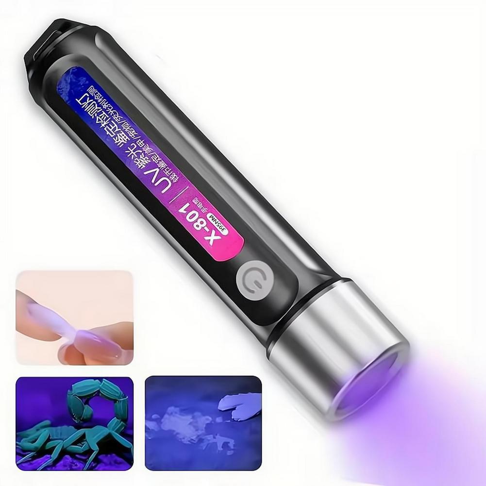 Uv Led Lamp Nail - ミニUV LEDブラックライト懐中電灯、充電式ネイルランプ、ペットの汚れ、漏れ検知、鉱石、お金、サソリ検知ライト