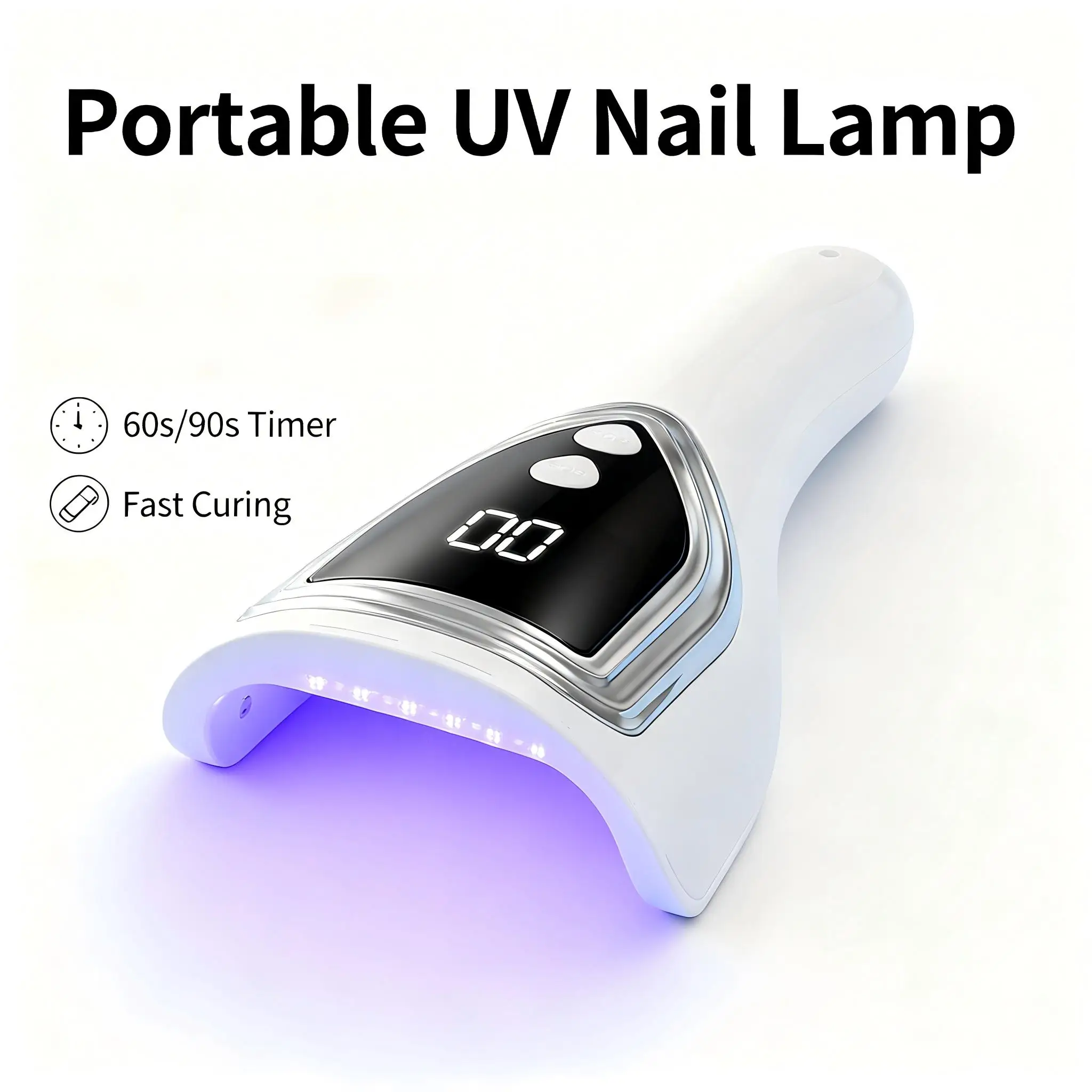 Uv Led Lamp Nail - ポータブルUVネイルランプ、充電式ハンドヘルドLEDネイルドライヤー（60/90秒タイマー付き）、家庭用サロン旅行用高速硬化ジェルネイルライト
