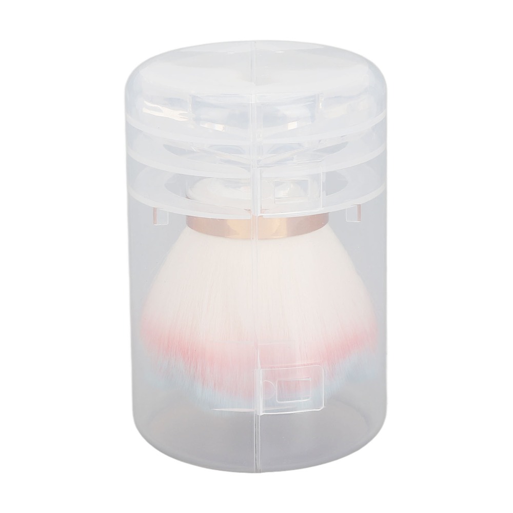 Nail Art Pink Soft - 2個入り ピンクの柔らかい毛先のネイルダスト除去ブラシ 快適なハンドル ピンクローズネイルアートダストクリーナーブラシ ソフトダスターブラシ