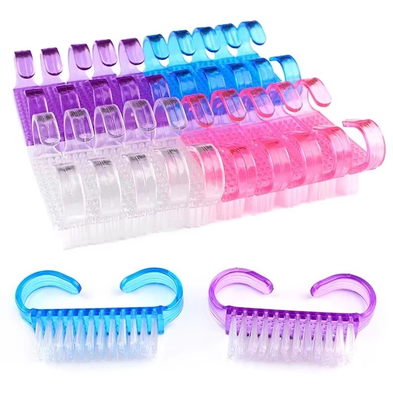 Nail Art Pink Soft - 5/10/15本入り プラスチック製ネイルアートブラシ ピンク ネイルハンドスクラブクリーニングブラシ ダストクリーナー ネイルアート