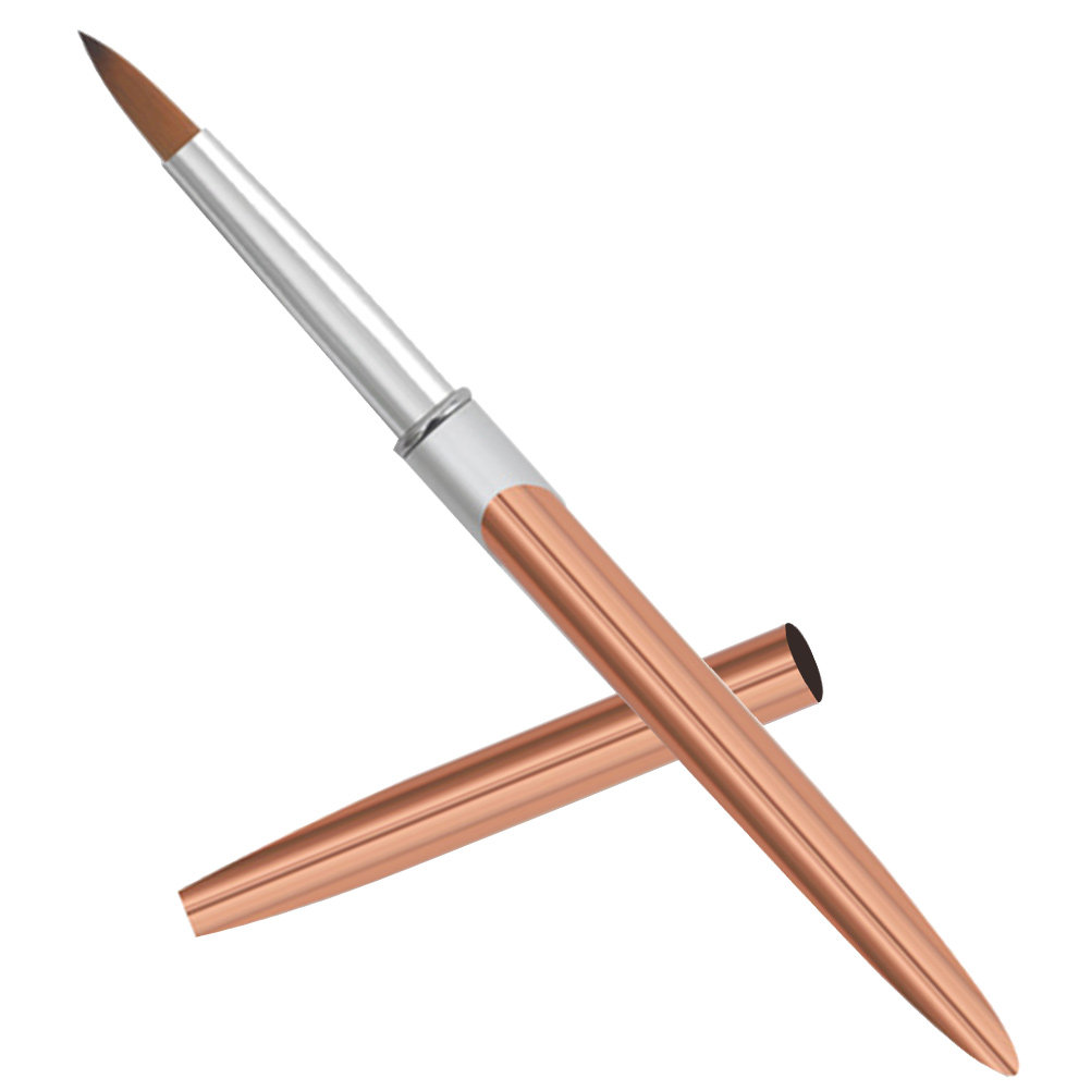 Nail Art Brush Set - アルミ製ネイルアートブラシセット プロ用細線ブラシ ジェルポリッシュネイルデザイン用 花柄・ストライプ描画 マニキュアツール