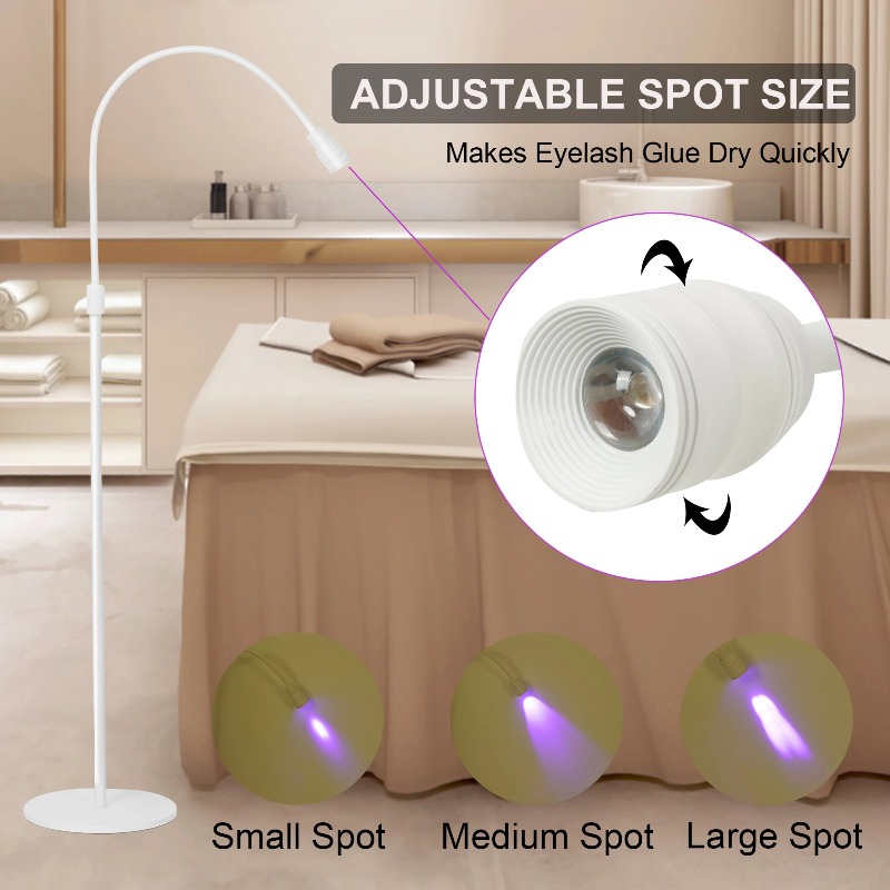 Uv Led Lamp Nail - UVまつげランプ グラフトエクステンション 眉毛ジェル接着剤硬化 美容サロン 角度調整可能 フットスイッチ