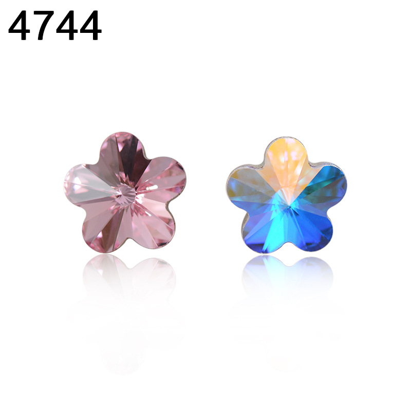 Nail Art Flower - ジュエリー作り用のフラワーファンシーストーン、オーストリアのオリジナルクリスタル、ネイルアート用のルーズビーズ、4744