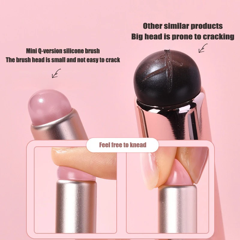 ゼリーピンクネイルアートシリコンブラシ再利用可能なミラーパウ - Nail Art Pink Soft のレビューと価格