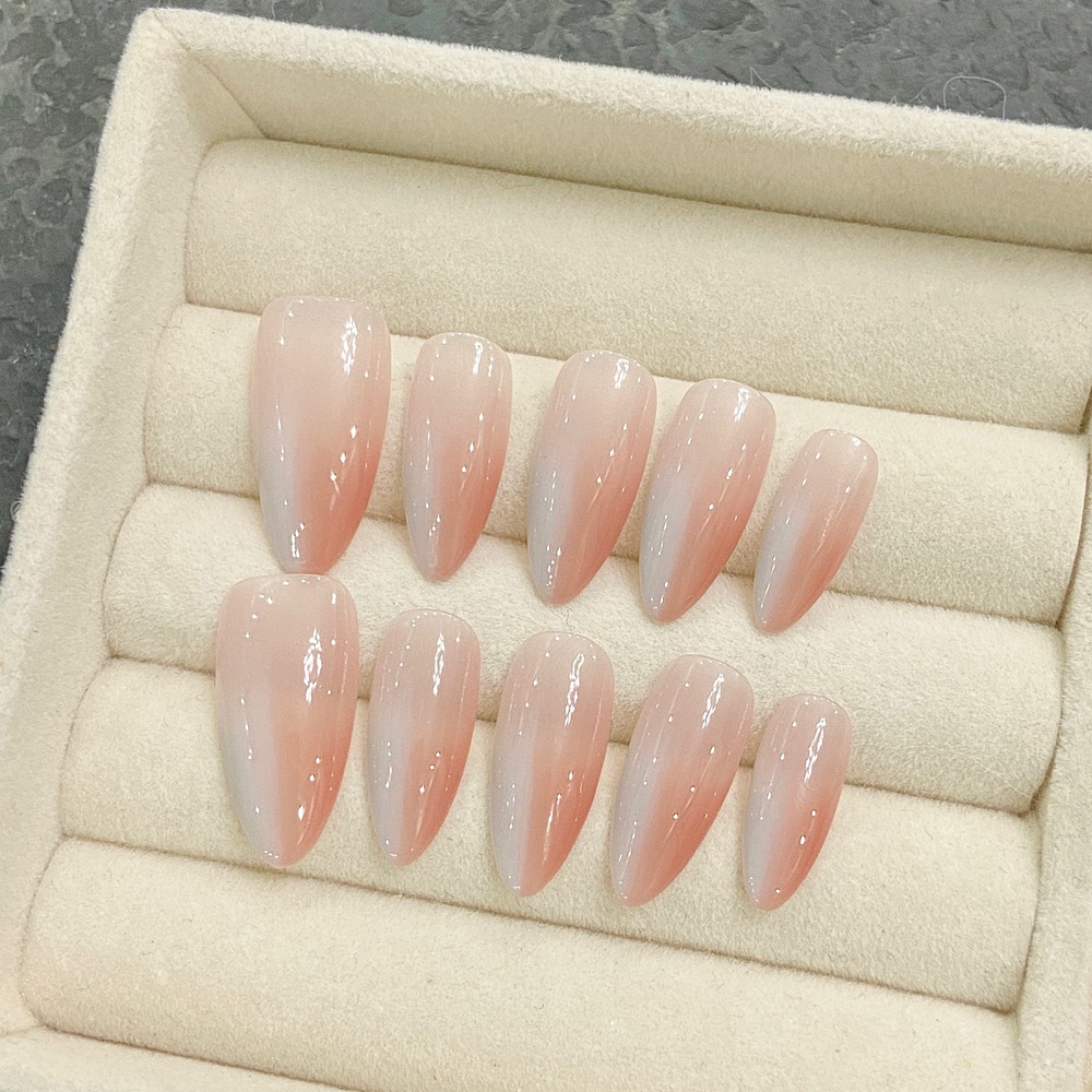 手作りアーモンドプレス爪シンプルなグラデーション Reusb - Nail Art Fake のレビューと価格
