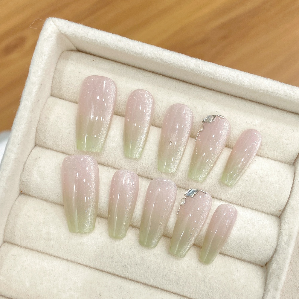 手作りアーモンドプレス爪シンプルなグラデーション Reusb - Nail Art Fake のレビューと価格