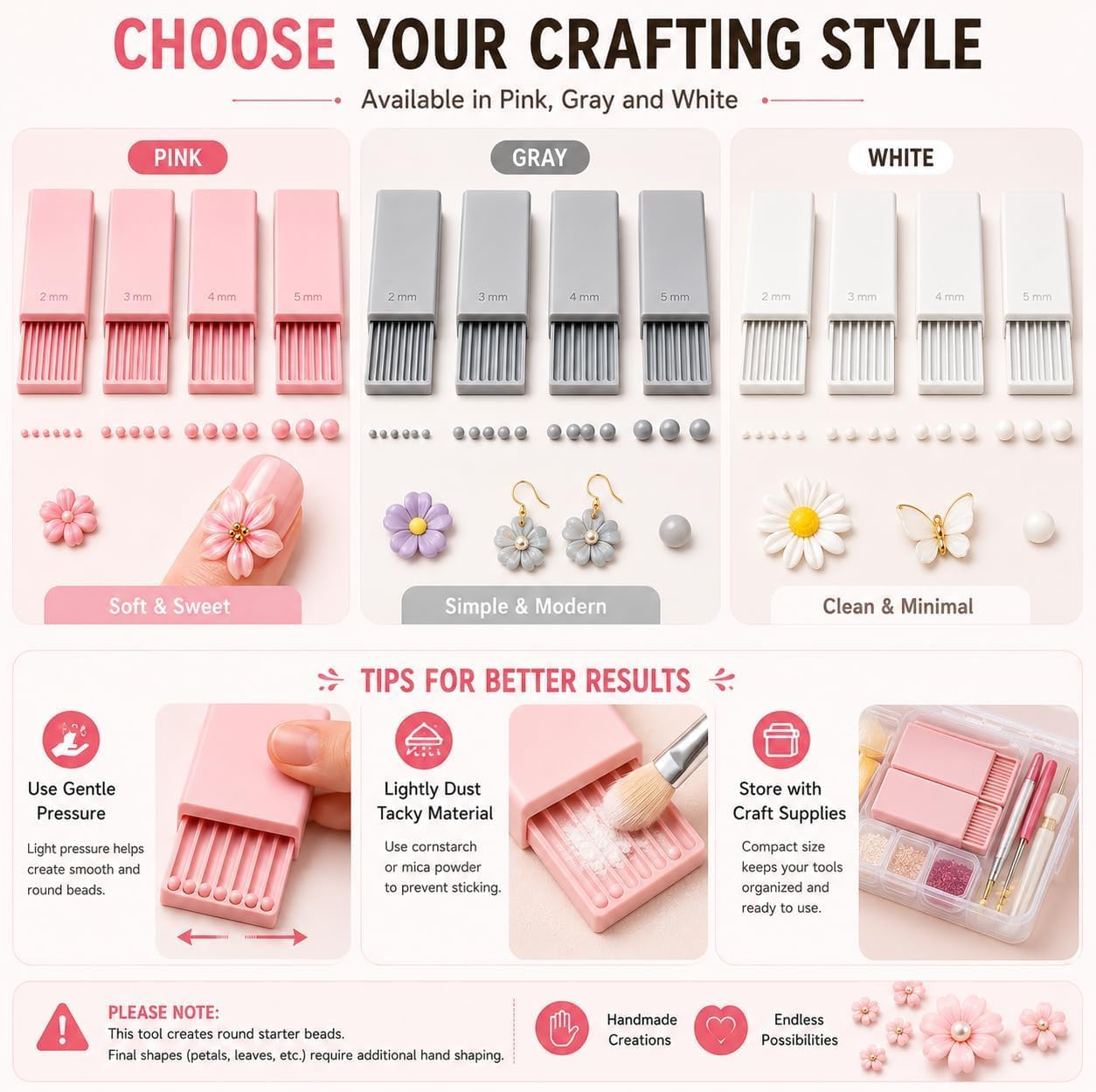 4個入り 3Dプリントクレイジェルボールメーカーツール、3D - Nail Art Flower のレビューと価格