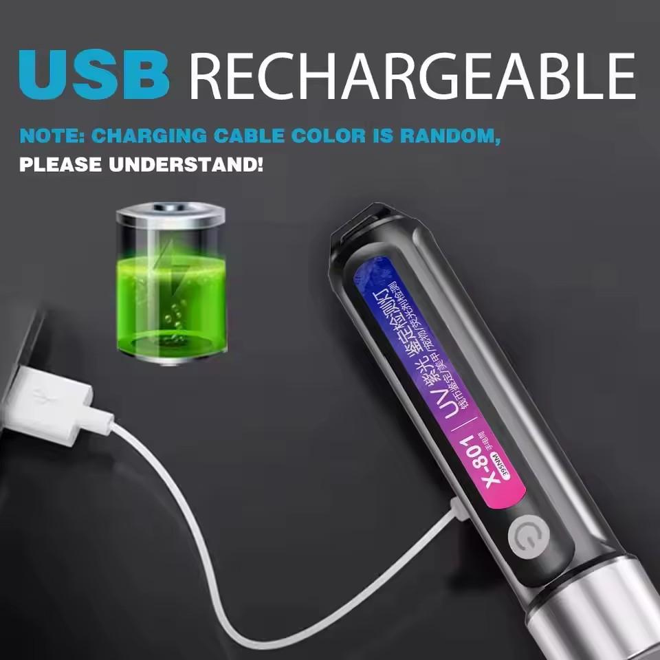 ミニUV LEDブラックライト懐中電灯、充電式ネイルランプ、 - Uv Led Lamp Nail のレビューと価格