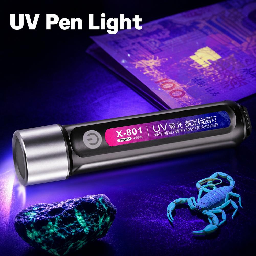 ミニUV LEDブラックライト懐中電灯、充電式ネイルランプ、 - Uv Led Lamp Nail のレビューと価格
