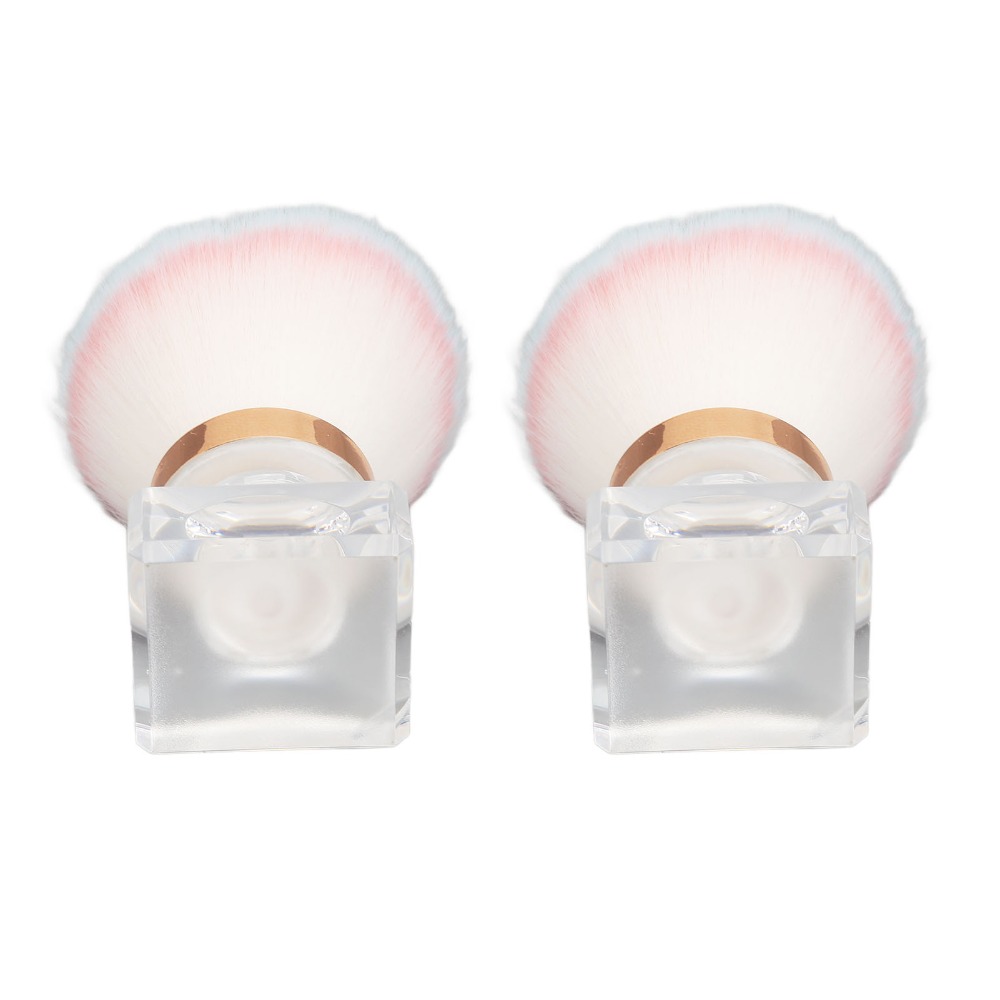 2個入り ピンクの柔らかい毛先のネイルダスト除去ブラシ 快適 - Nail Art Pink Soft のレビューと価格