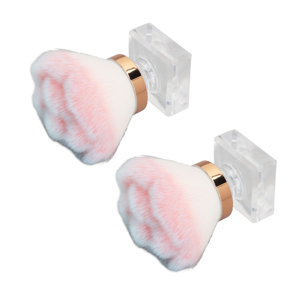 2個入り ピンクの柔らかい毛先のネイルダスト除去ブラシ 快適 - Nail Art Pink Soft のレビューと価格