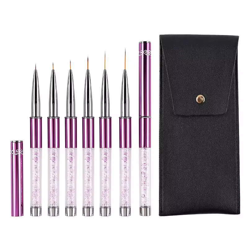 6本セット アクリル製 フレンチストライプ ネイルアート ラ - Nail Art Brush Set のレビューと価格