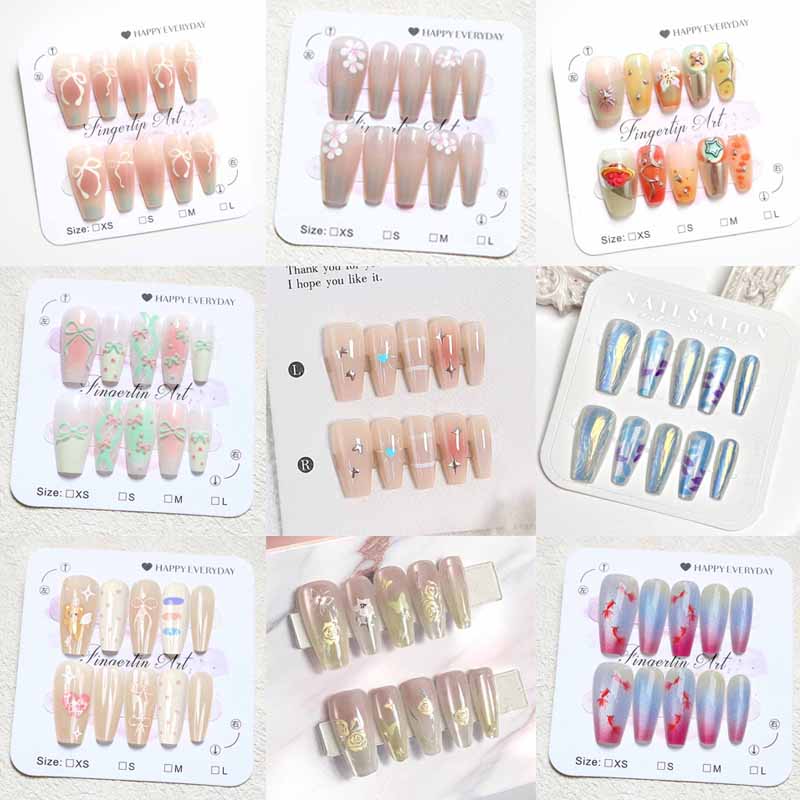10枚入り レディース フレンチスタイル ハイエンド 3Dレ - Nail Art Flower のレビューと価格