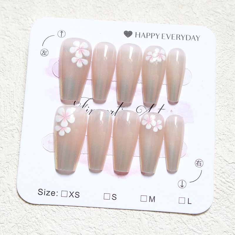 10枚入り レディース フレンチスタイル ハイエンド 3Dレ - Nail Art Flower のレビューと価格