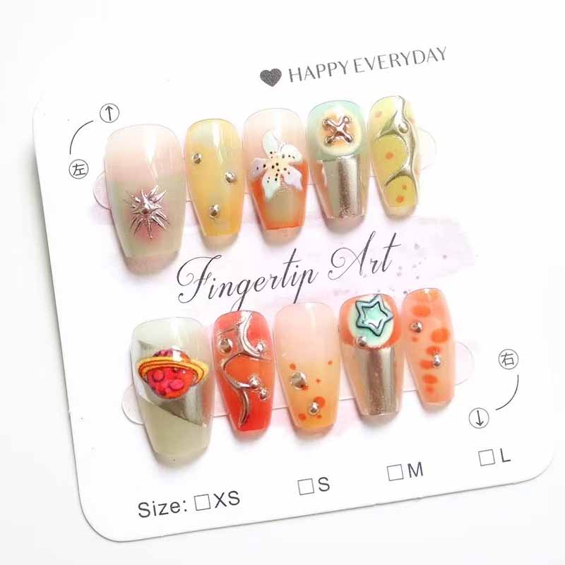 10枚入り レディース フレンチスタイル ハイエンド 3Dレ - Nail Art Flower のレビューと価格