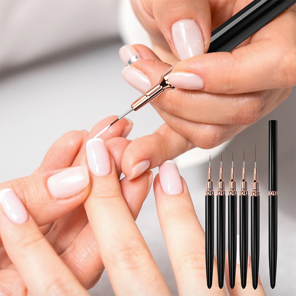 5本入りネイルアートライナーブラシセット、プロ用UVジェルネ - Nail Art Brush Set のレビューと価格