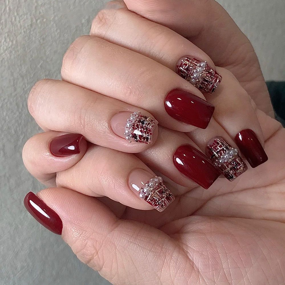 1個入り 5D立体ラブハートボウネイルステッカー 冬セーター - Nail Art Valentines Day のレビューと価格