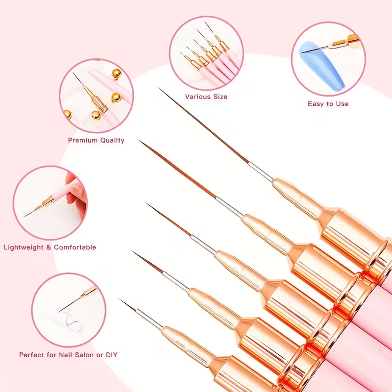15本入りプロフェッショナルネイルアートブラシセット - ピ - Nail Art Brush Set のレビューと価格