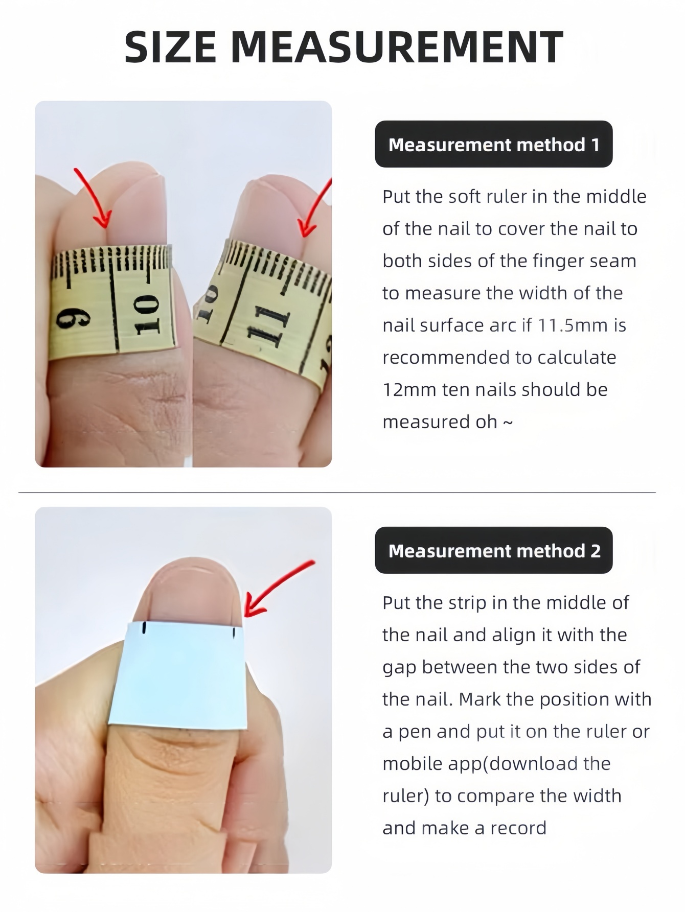 10ピースセット、アーモンド型のつけ爪、黒と白のコントラスト - Nail Art Fake のレビューと価格