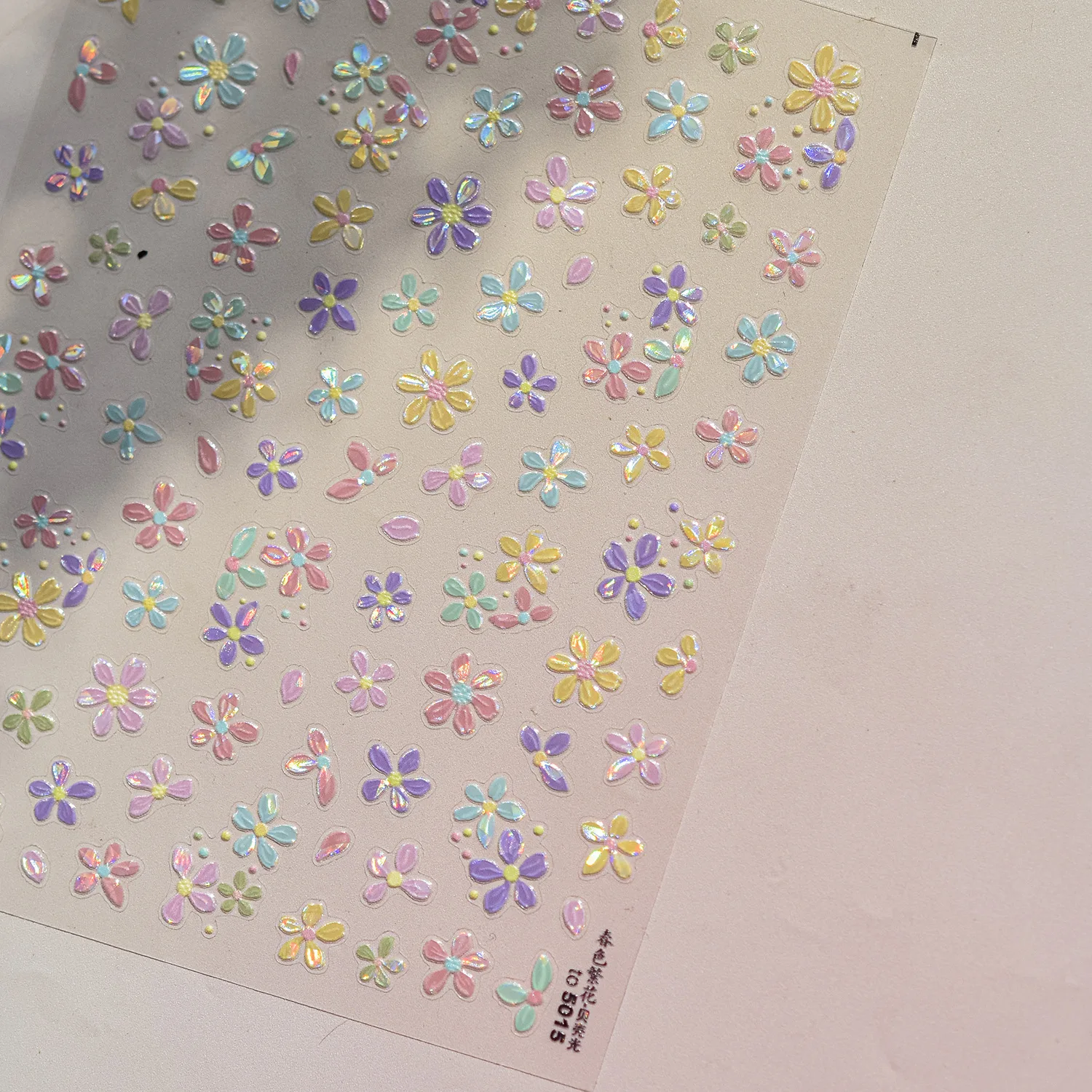 刺繍ベゴニアクラブアップルピンクの花緑の木の葉ソフト自己粘着 - Nail Art Pink Soft のレビューと価格
