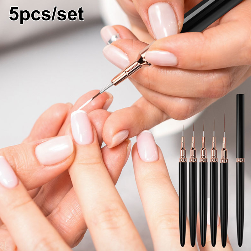 # 5 ピース/セットプロフェッショナルネイルアートライナー - Nail Art Brush Set のレビューと価格