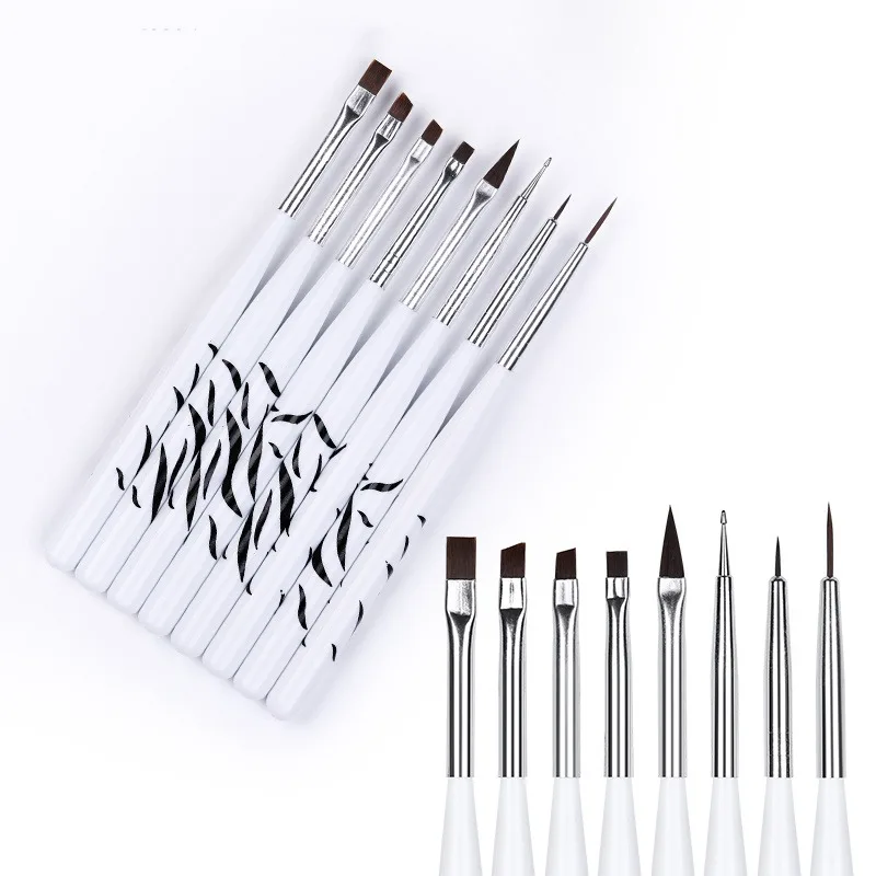 ネイルアートブラシ オンブレブラシ UVジェルネイルポリッシ - Nail Art Brush Set のレビューと価格