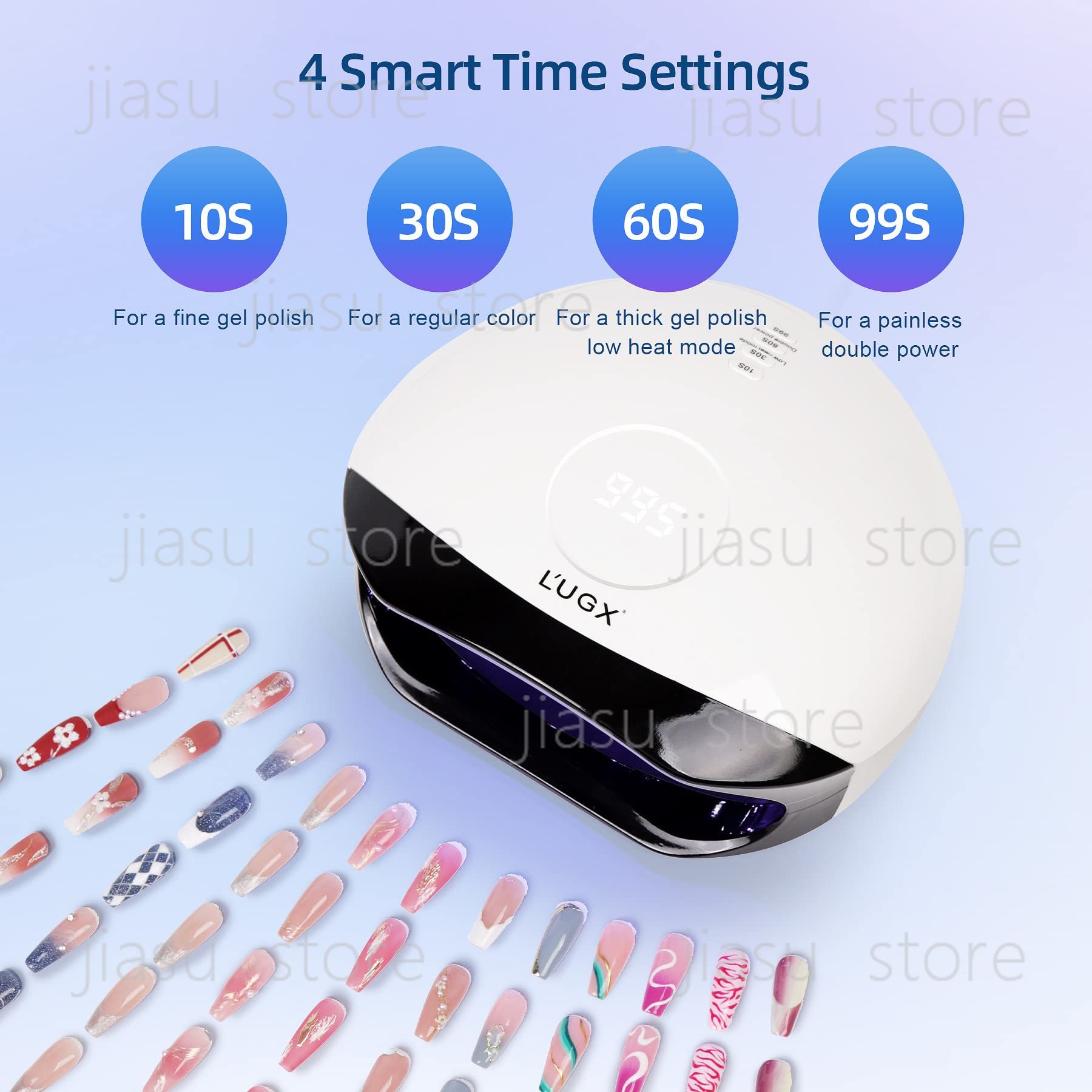 LUGX ホットセール 56W マニキュアネイル コードレス - Uv Led Lamp Nail のレビューと価格