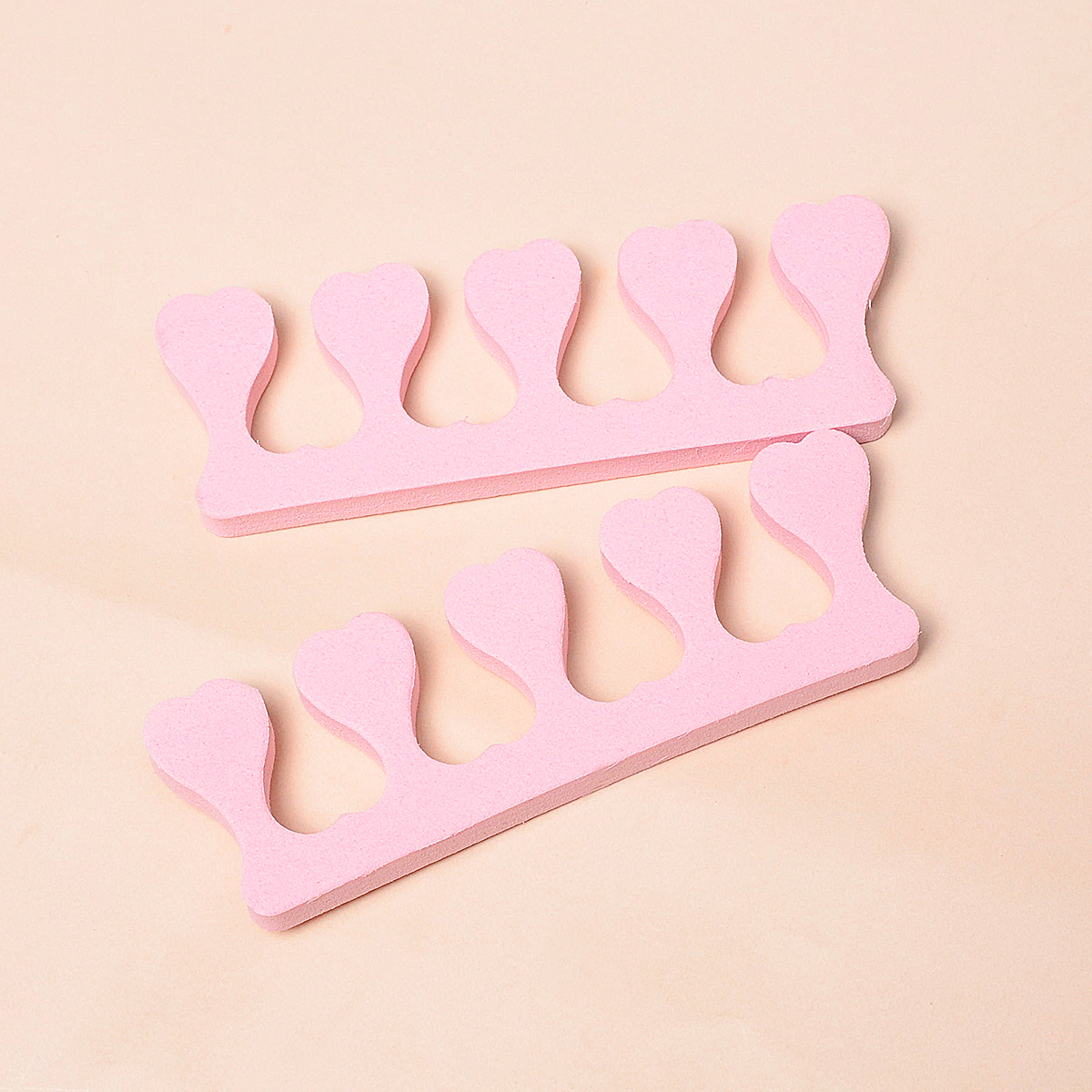 10ペアピンクの足指用スポンジセパレーター、ソフトフォーム、 - Nail Art Pink Soft のレビューと価格
