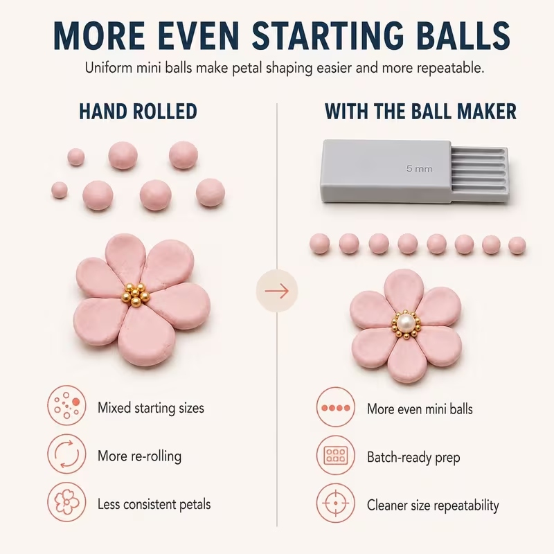 3Dプリントクレイジェルボールメーカーツール、3Dジェルフラ - Nail Art Flower のレビューと価格