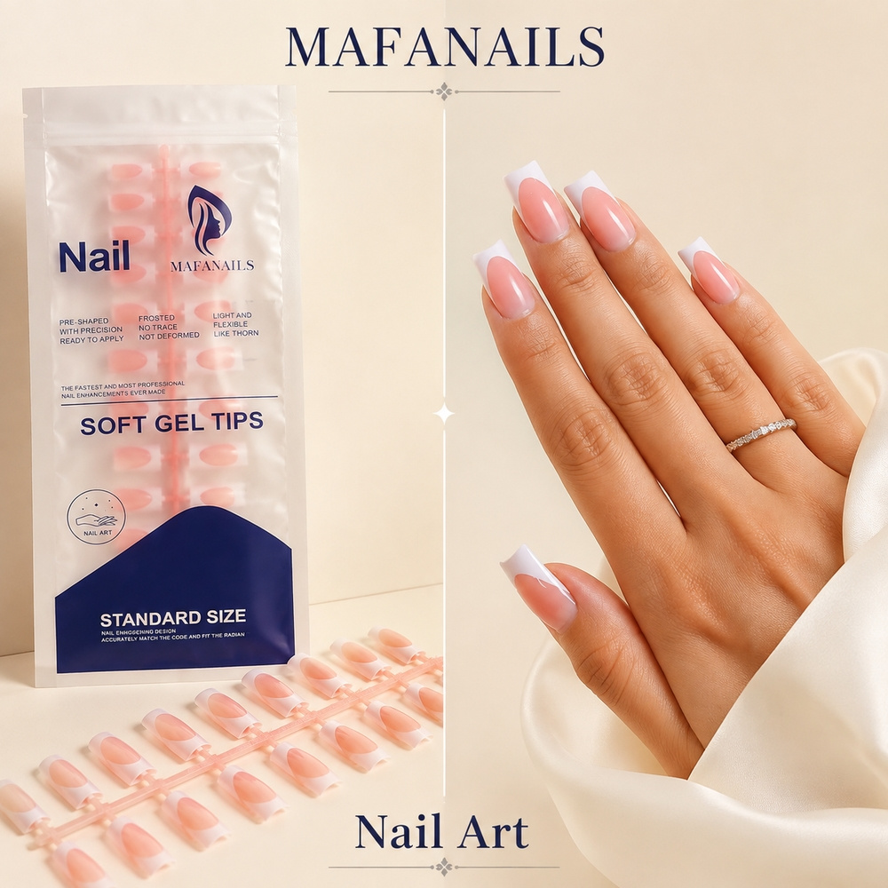 120個入りフレキシブルソフトジェルダックネイルチップ、プレ - Nail Art Pink Soft のレビューと価格