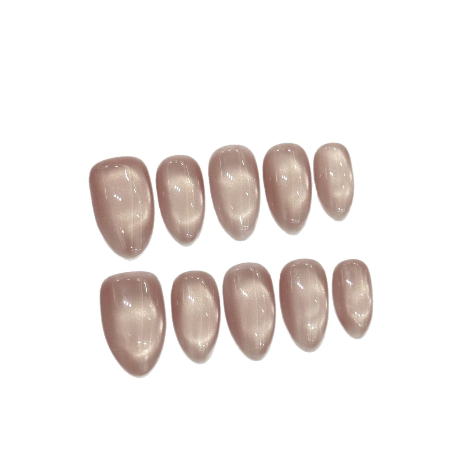 10枚入り ハンドメイド つけ爪 ソリッドカラー グロッシー - Nail Art Fake のレビューと価格