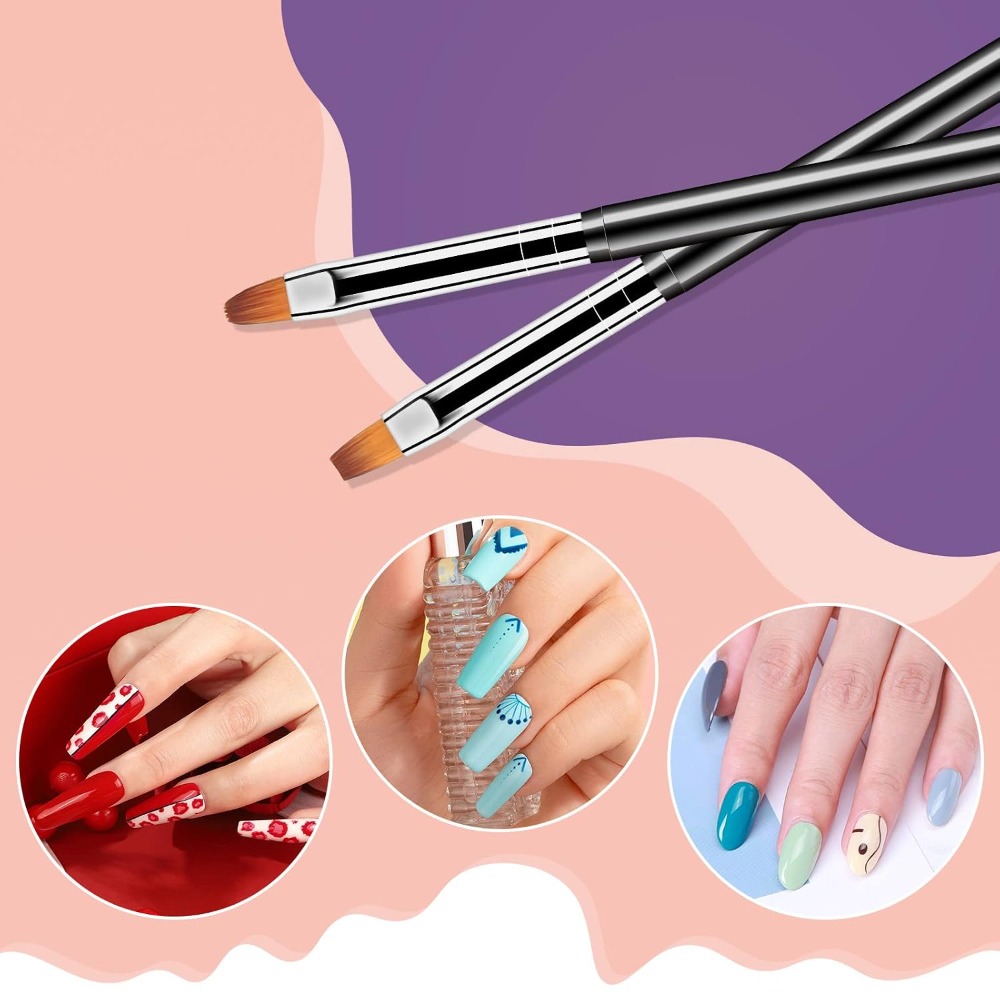 両端ネイルアートドットツール6本キット、ライナーブラシデザイ - Nail Art Brush Set のレビューと価格